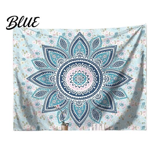 Retro Style Wall for Dorm Circular Pattern Tapestry Indian Hanging Bohemian Tapestry Rectangular Bedroom Living