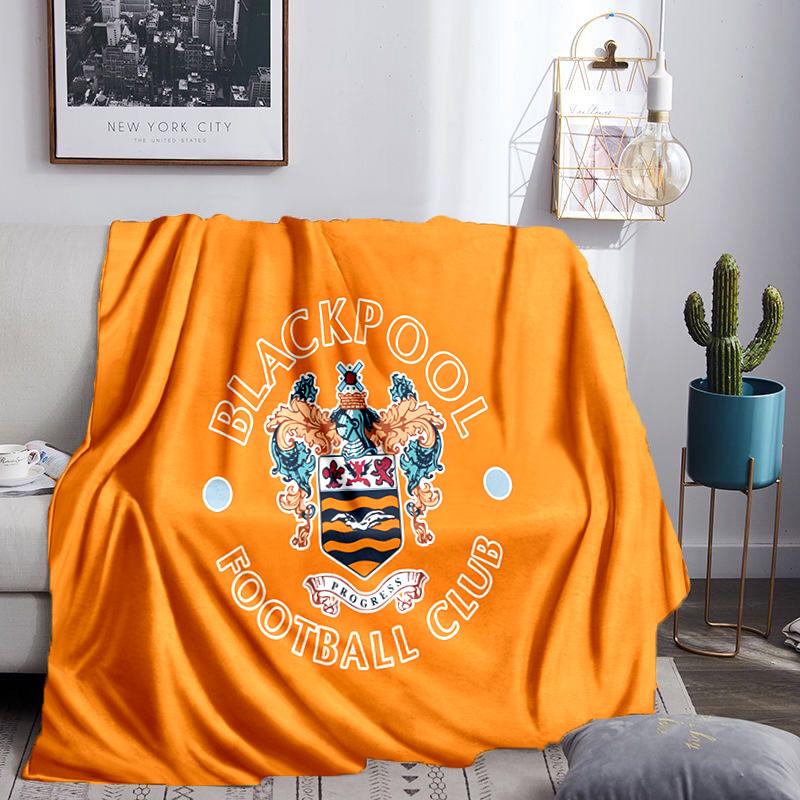 Blackpool Football Club Crest Throws Blanket Flannel Blankets Plush for Couch Bed Gifts for Men Women Travel picnic blanket Christmas fan gifts