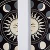 Fringed Tapestry, Soft Cotton with Sun Moon Star Prints Wall Hanging, Bohemian Style Doorway Curtain for Bedroom Living Room