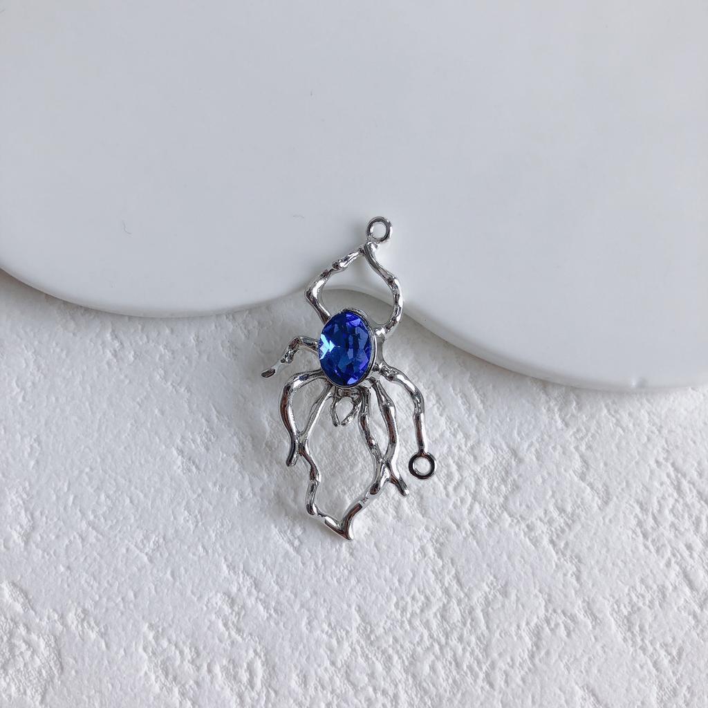 2pcs Alloy Pendants Spider Shape Colorful Unique Style Single Hole Pendants for Jewelry Making DIY Handmade Supplies Accessories