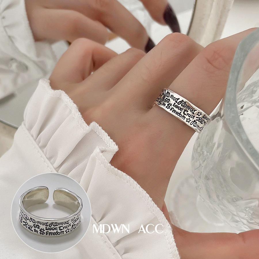 Korean Style S925 Silver Bow Ring with Irregular Pearl Design - Women's Fashion Open Index Finger Accessory