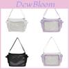 Pvc School Bag For Girls With Crossbody Strap And Inner Pocket Perfect For Daily Use
