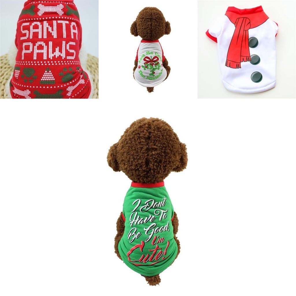 Adorable Dog Cat Puppy Christmas Pullover With Santa Elf Design For Xs/s/m/l/xl Pets
