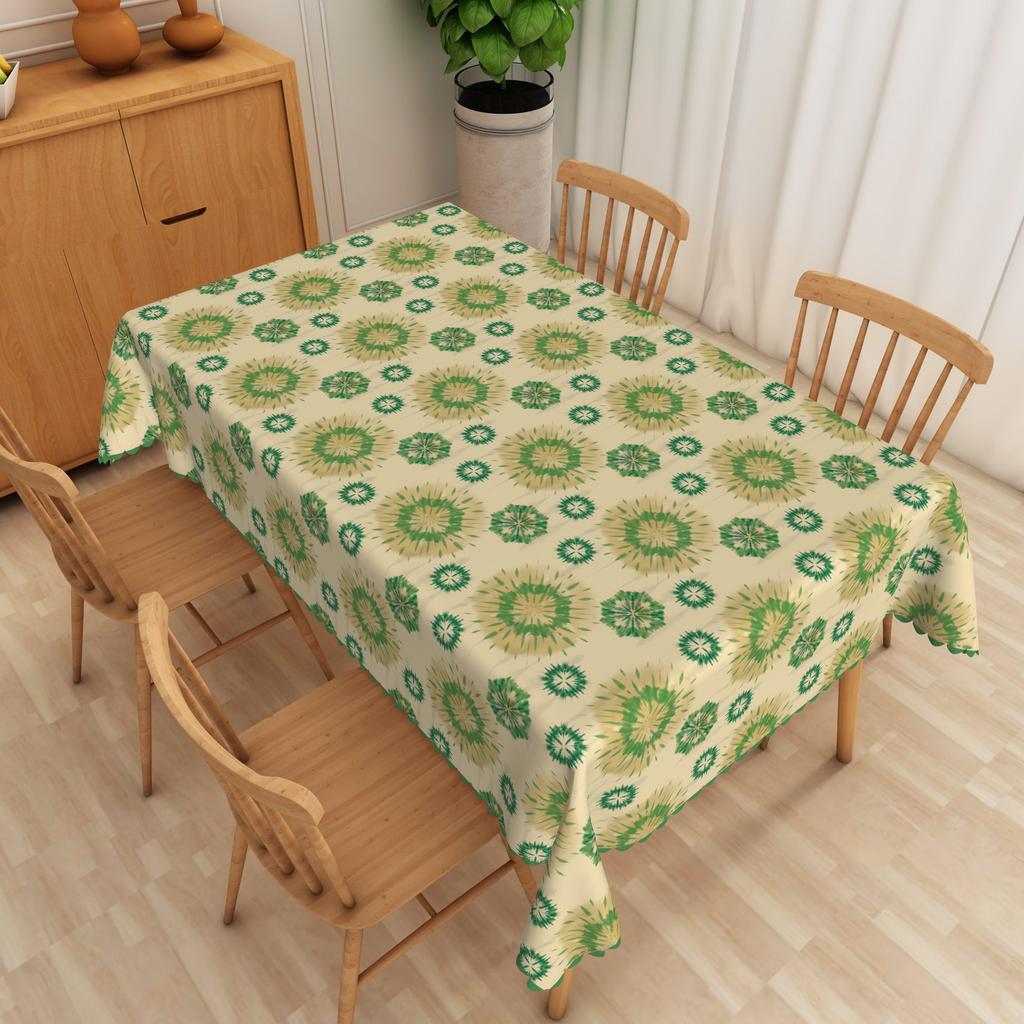 Sunflower Floral Tablecloth Plant Print Waterproof Oilproof Wedding Birthday Party Home Restaurant Dining Table Decor Repeatable