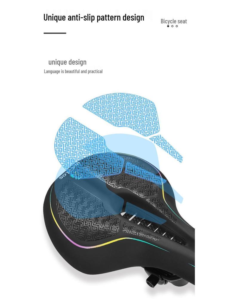 Waterproof Shockproof Breathable Hollow PU Leather Mountain Bike Saddle