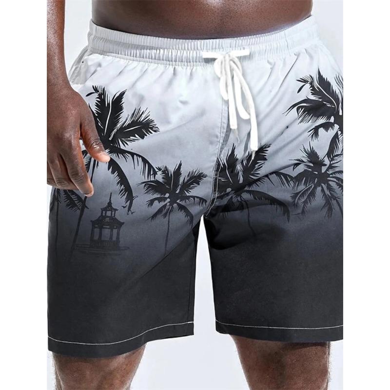 New Men's Beach Shorts Fun 3D Striped Print Swim Trunks Fashion Summer Loose Casual Pants Boy Girl Unisex Gym Board Shorts