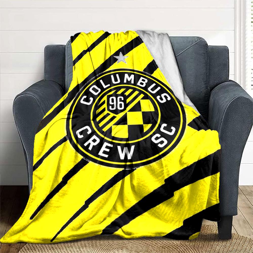 Columbus Crew SC Print Flannel Blanket High Quality Warm Comfortable Cover for All Seasons Perfect for Gifts Home Decor