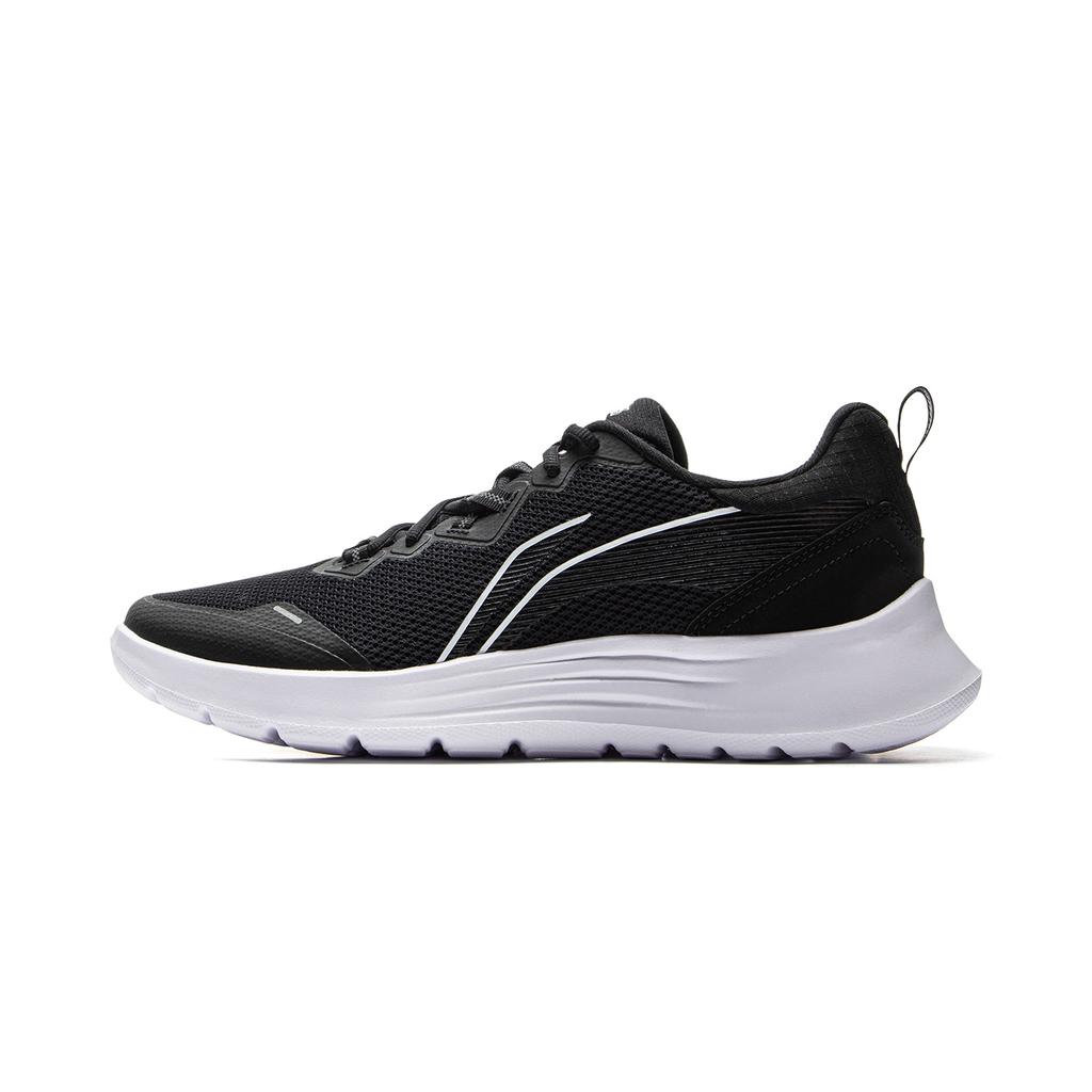 Li-Ning Lightweight Feather Series Soft Rebound Casual Running Shoes Men Sneakers Black White ARSV091-1