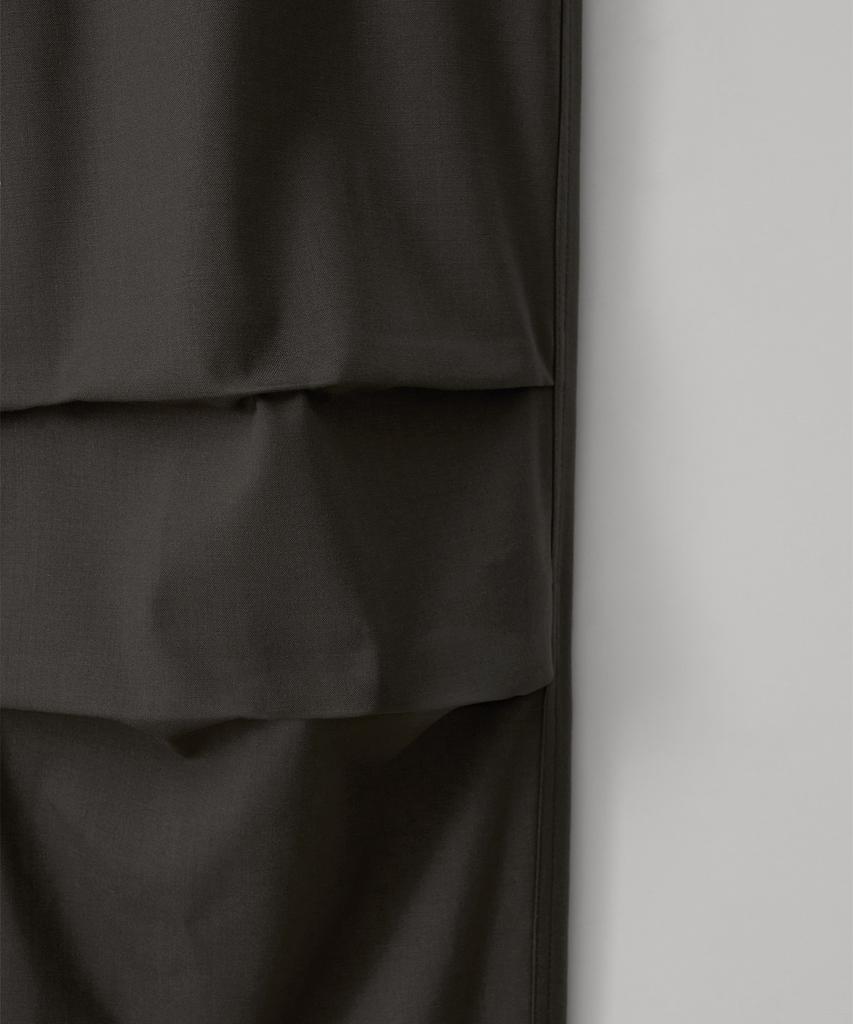 ANOTHER OFFICE Tropical-Wool Utility Pants (Dark Oak)