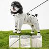 Pet Anti Dust Pants Waterproof Anti-Slip Dog Paw Protector Shoes Rain Boots with Adjustable Suspender Dirty-Proof Belly for Outdoor Hiking Walking