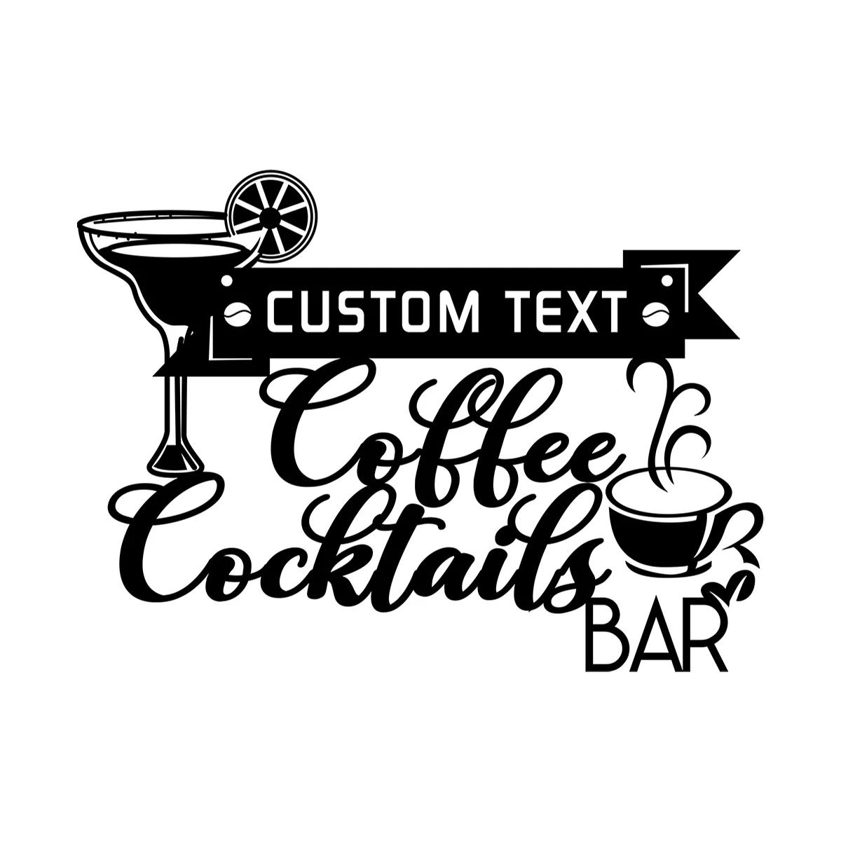 

Metal Wall Art Bar Sign Cocktail Coffee Lover Decor Kitchen Patio Home Gift