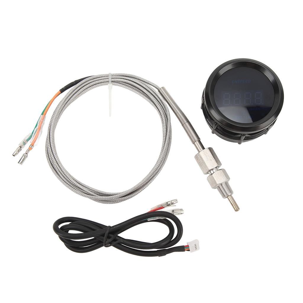 Teploměr výfukových plynů 52mm Vysoká přesnost Univerzální montáž 12V 200 až 1300 stupňů Celsia Digitální EGT metr