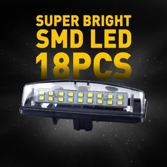 2X LED License Plate Light Rear Lamps Tag 6000K For 2007-2012 Toyota Yaris Sedan