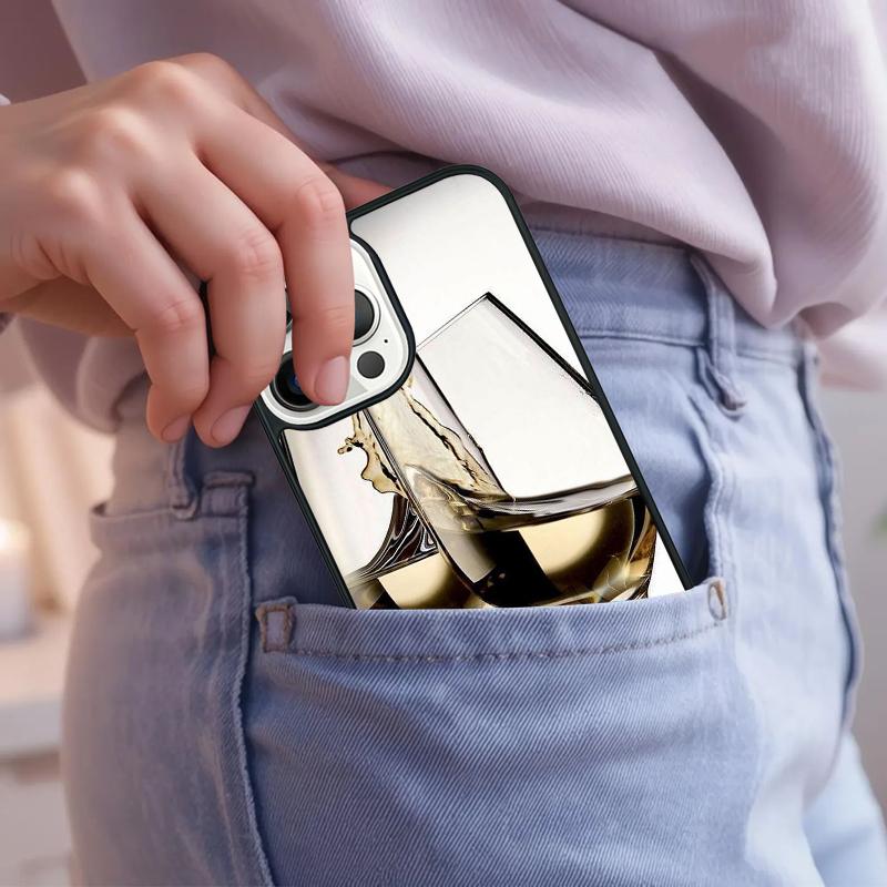 Cool Alcohol Alcoholic Wine Glass Phone Case For iPhone 17 Air 15 16e 14 13 Pro Max Coque 12 11 Pro Max PLUS cover
