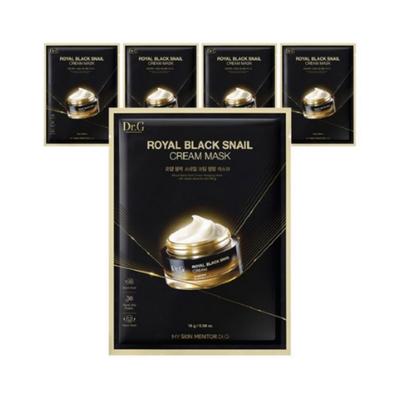Royal Black Snail Cream Mask — 16 G × 5 Sheets (1 Pack)