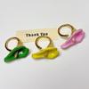 Metal Enamel Calla Flower Ring Adjustable Vintage Ring Fashion Geometric Open Ring  Women