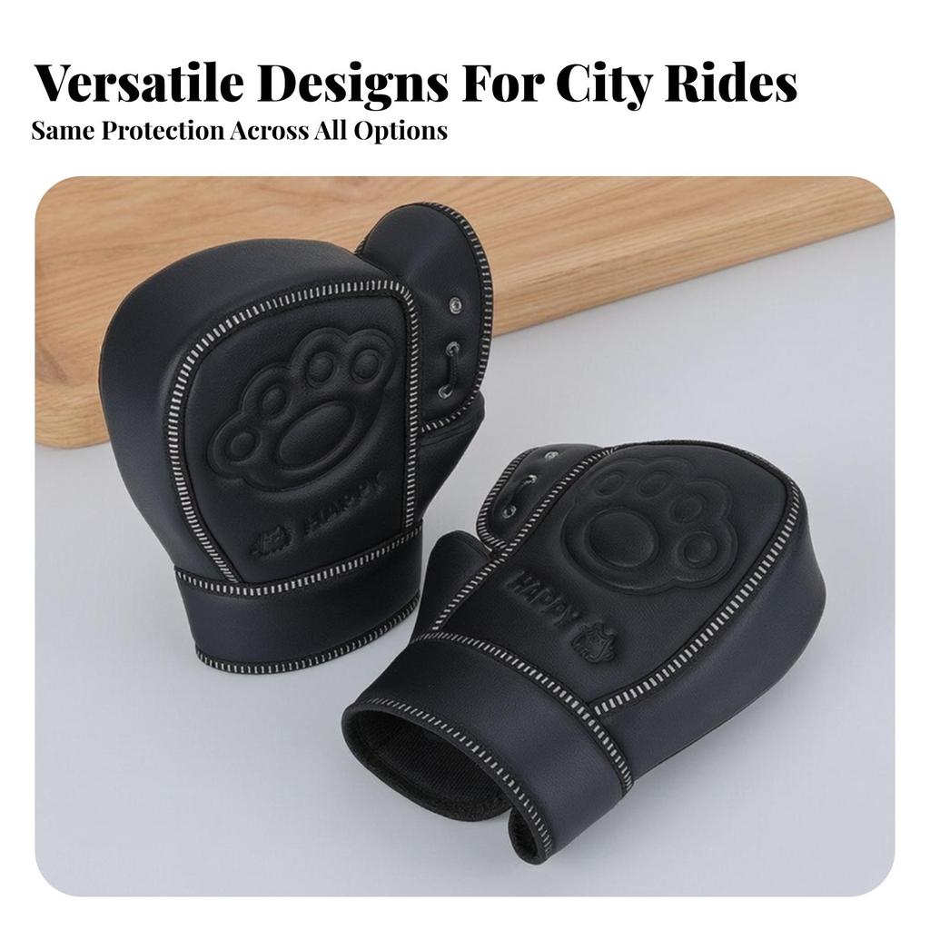 Waterproof Motorcycle Handlebar Mitts | Widened Elongated Cuff,