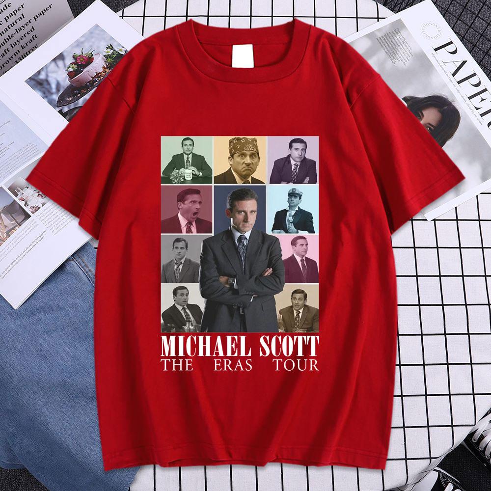 Michael Scott The Eras Tour T Shirts Homage The Office TV Show Comfort Colors Tshirt Unisex Women Hip Hop Tees Harajuku Streetwear