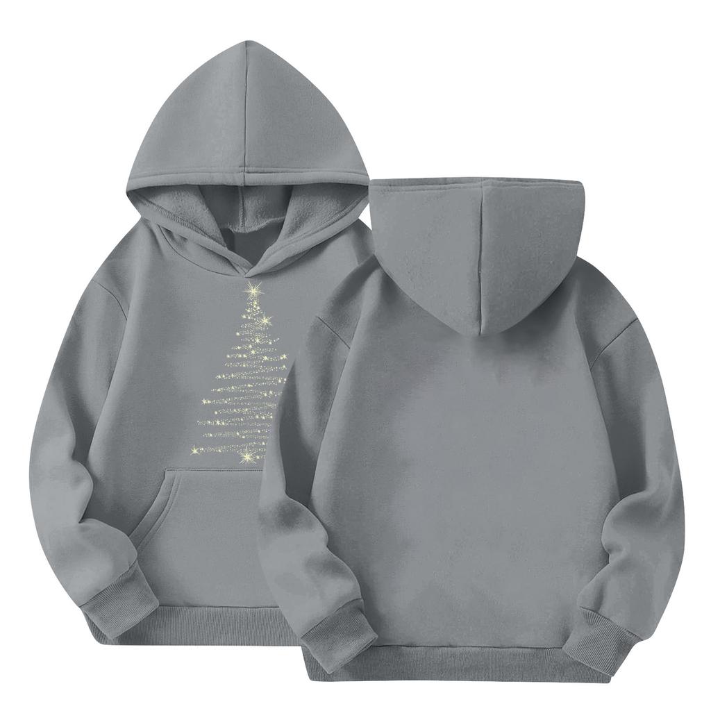 Children's Hoodies Loose Solid Color Hooded Sports Shirt Fashionable Sports Shirt