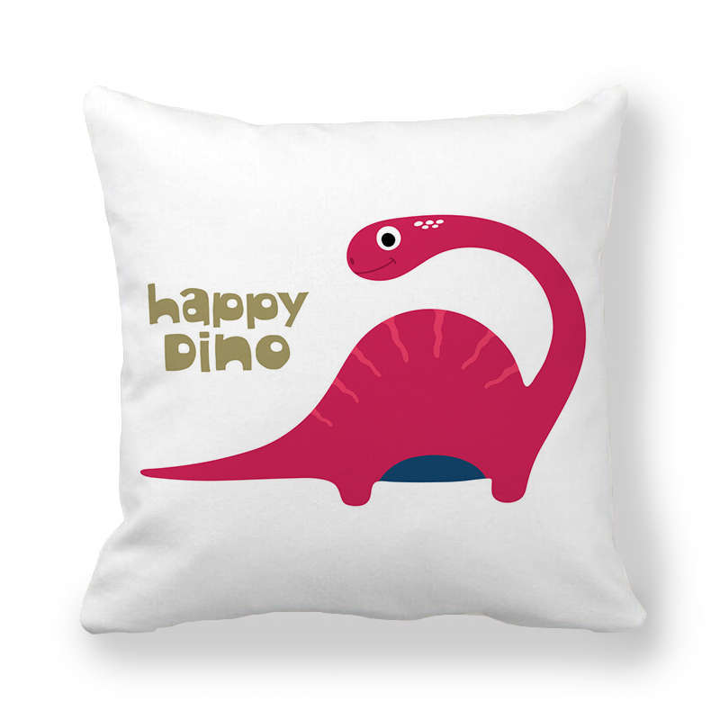 Cute Funny Dinosaurs Cartoon Print Children Pillow Cover Hot Kids Room Decorative Cushion Cover Modern Simple Sofa Throw Pillows