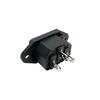 1PC LZ-14-1 10A 250V 3 Pins Chassis Panel Mounted IEC320 C14 Inlet Plug Connector AC Electrical Power Socket with 2 Sets Screws