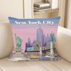 World Famous Tourist Cities Cushion Cover Inches Farmhouse Decor Home Throw Pillow Covers For Couch Decorations