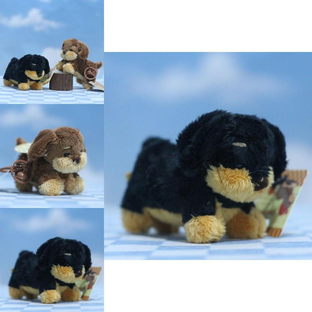 Adorable Plush Sausage Dog Keychain Cute Squeaky Dachshund Doll Backpack Charm