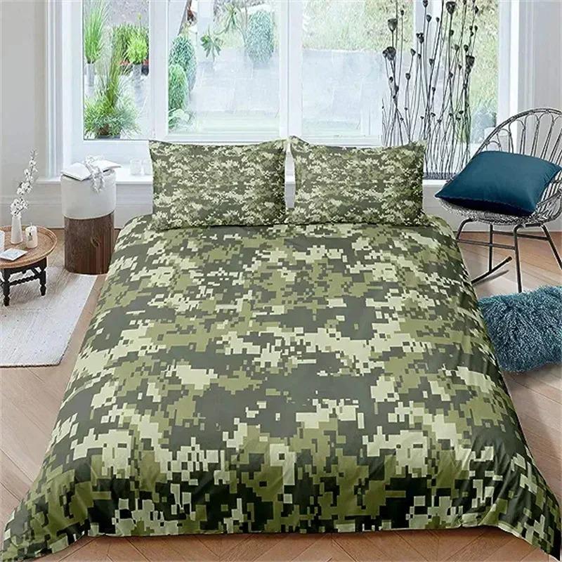 Camouflage Duvet Cover American Patriotic Flag Comforter Polyester Bedding Set Usa Stars Stripes For Boys Kids Teens Adult