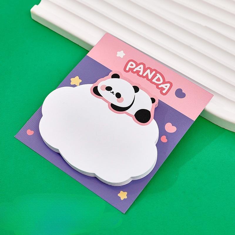 20Pcs Cartoon Special-shaped Panda Sticky Notes Cute Cartoon Reusable Memo Pads for Students Note Paper Aesthetic School Supplies