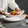 Nordic Style Boat-Shaped Ceramic Serving Plate