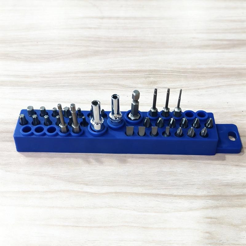 39 Hole Screwdriver Accessory Holders for 1/4Inch Hexagonal Bit Toolbox Organization Storage Solution