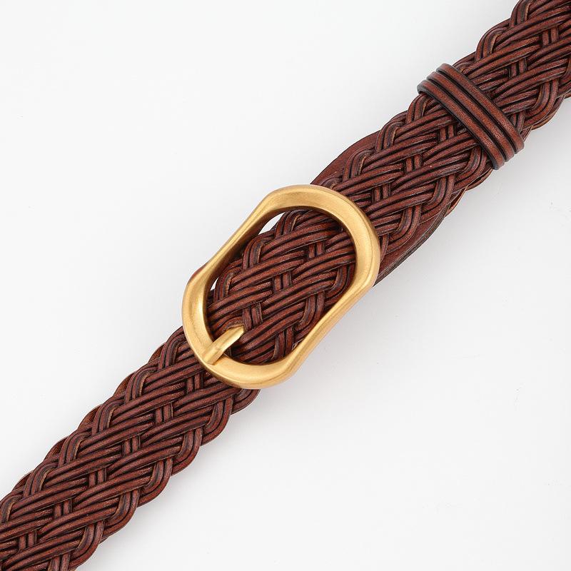 

Восстанавливающий древний плетеный пояс, тканый ремень, женские роскошные натуральные ремни, ручная вязка, дизайнерские женские джинсовые ремни
