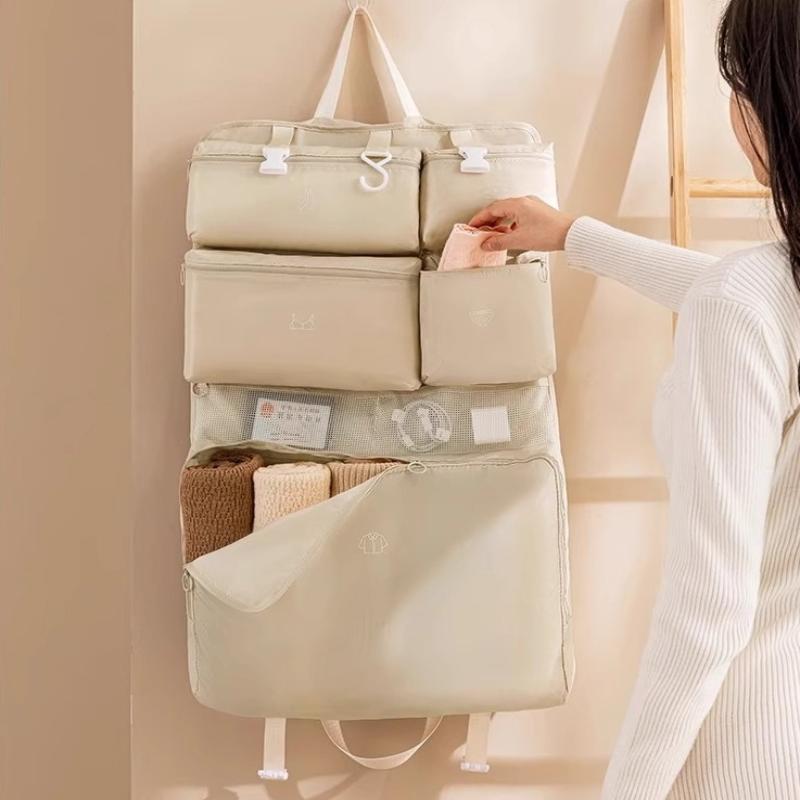7-In-1 Folding Travel Storage Bag, Portable Luggage Organizer, Multifunctional Clothing Sorting Bag, Travel Bag Hanging Bag