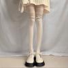 Bow Strap Stockings Sweet Beautiful Woman Jk Ballet Thin Sexy Black Pantyhose Pure Desire Milk White Stitching