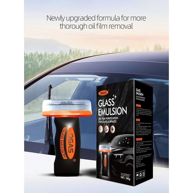 Car Glass Oil Film Remover Automotive Glass Sponge Cleaning Brush Front Inner Windshield Glass Oil Film Cleaner For Car Cleaning