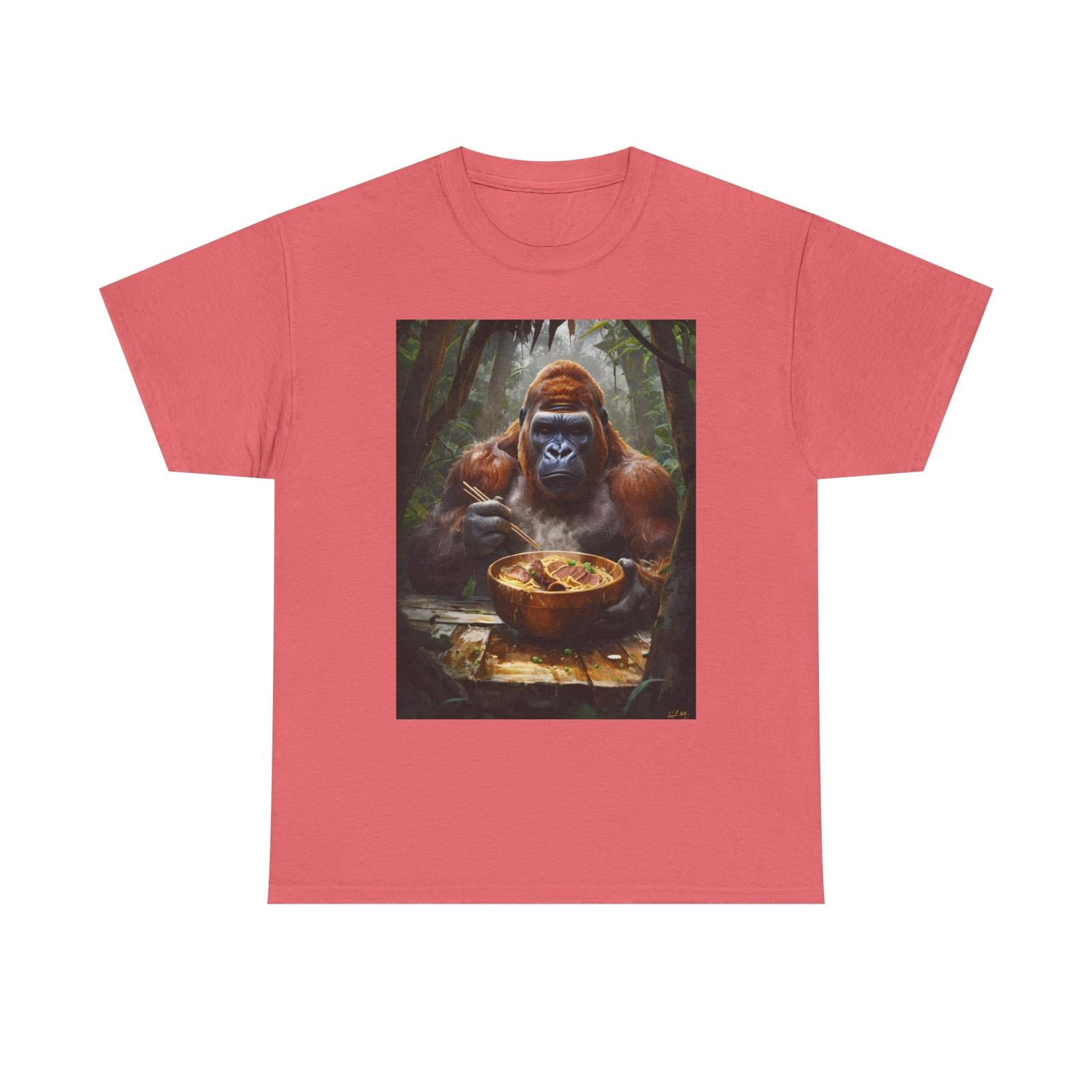 Bigfoot Ramen Fun T-Shirt, Sasquatch Noodles Shirt, Funny Cryptid Tee Novelty L