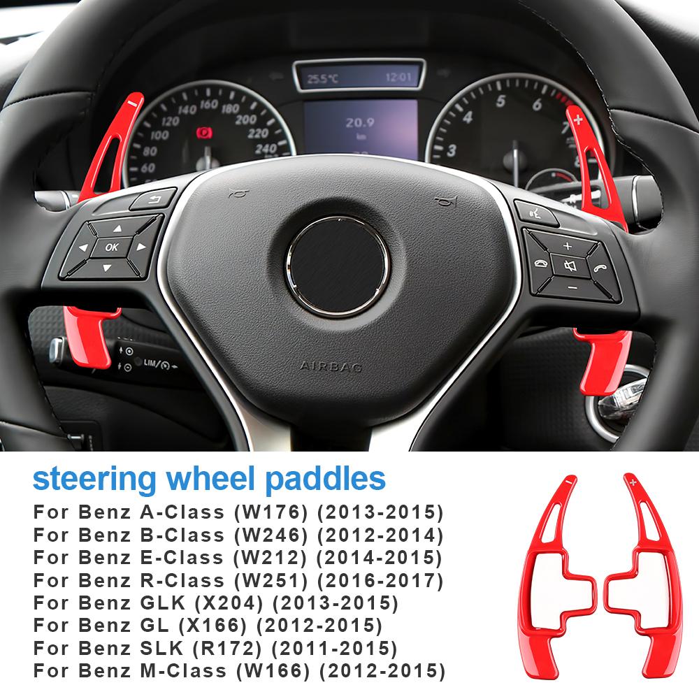 Carbon Abs Car Steering Wheel Paddle Shifter Cover For Mercedes Benz A B Class W447 W176 W246 MB SLK R172 CLA C117 GLA X156