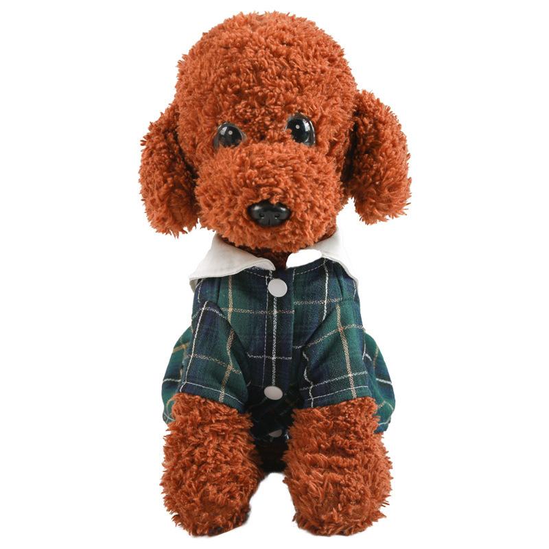 Pet Clothes Christmas Day Style New Teddy Bigbear New Year's Dog Christmas Clothing Elk Plaid Skirt