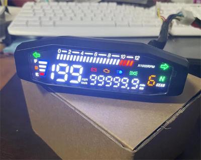 Universal Motorcycle Speedometer Digital Meter LED Tachometer Dashboard Instrument Panel Meter LCD Display