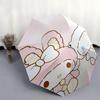 1pc My Melody & Cinnamoroll Automatic Folding Umbrella - Portable 3-Fold Design with Iron Frame for Outdoor Use, Perfect Gift for Fans, Travelers, and