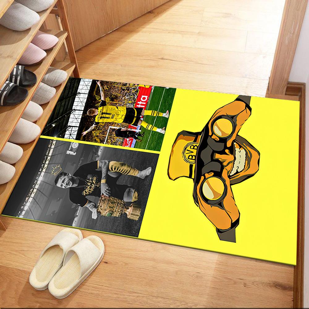 Borussia Dortmund Fußbodenmatte Design Für Esszimmer Außen Arbeitszimmer Küche Rutschfester Teppich Büro Heimdekoration Hochzeitsfeier Geschenk