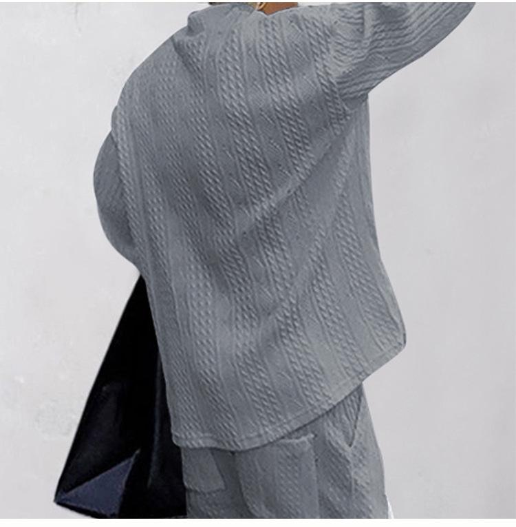 2025 Men's Casual Autumn V-neck Jacquard Knit Sweater - Loose Long Sleeve Pullover