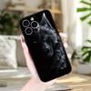 Black Wolf Pattern Phone Case Suitable for iPhone 17 16 15 14 13 12 11 Pro/Max/Plus Anti Drop and Shockproof Back Cover