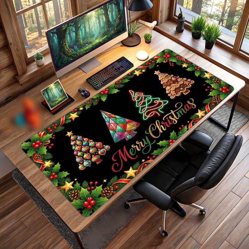 Christmas Printed Mouse Pad Non Slip Desk Mat For Office Gaming Home Use Holiday Gift