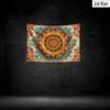 1pc Large Mandala Tapestry Wall Hanging - Multicolor Decor Suitable for Home, Studio, Weddings | Rich Orange/Black/White/Red | Fabric for Room Decorat