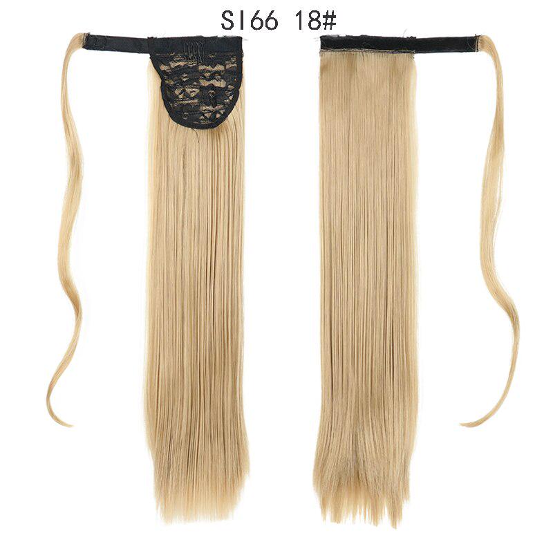 LISI HAIR Dlouhé rovné zavinování kolem klipsy do culíku Prodlužování vlasů tepelně odolné syntetické umělé vlasy s pony ocasem