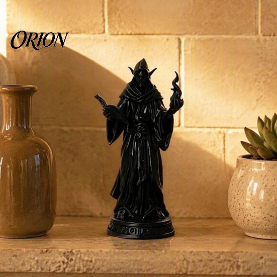 Unique Tabletop Ornament for Fans 3D Printed Elf Wizard Figurine, Dark Magic Gothic Desktop Handcrafted Fantasy Character Model Ornament, Art