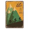 Mfoever  Metal Tin Sign Tour De France Cycling Wall Decoration Plaque Vintage Poster Iron Painting for Man Cave Home Cafe Garden Club Bar