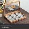 Wenge Wood Dustproof Jewelry Box with Lid for Bracelets and Accessories