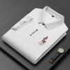 Business Polo Shirt Super Good Quality Tencel Cotton Polo T-shirt Solid Color Loose Golf Lapel Shirt